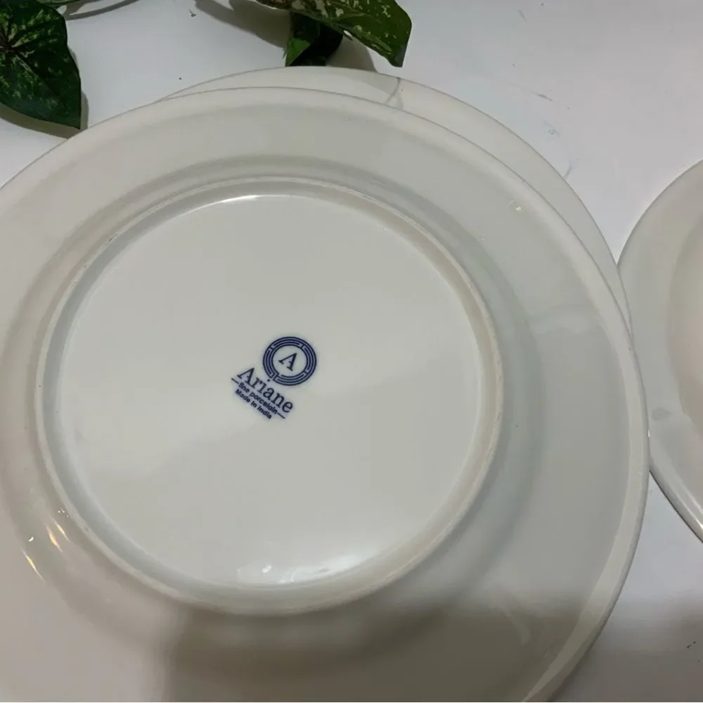 Villeroy & Boch Ariane 1 Plate 10 3/4” & 2 plates 9.5”White Fine Porcelain India